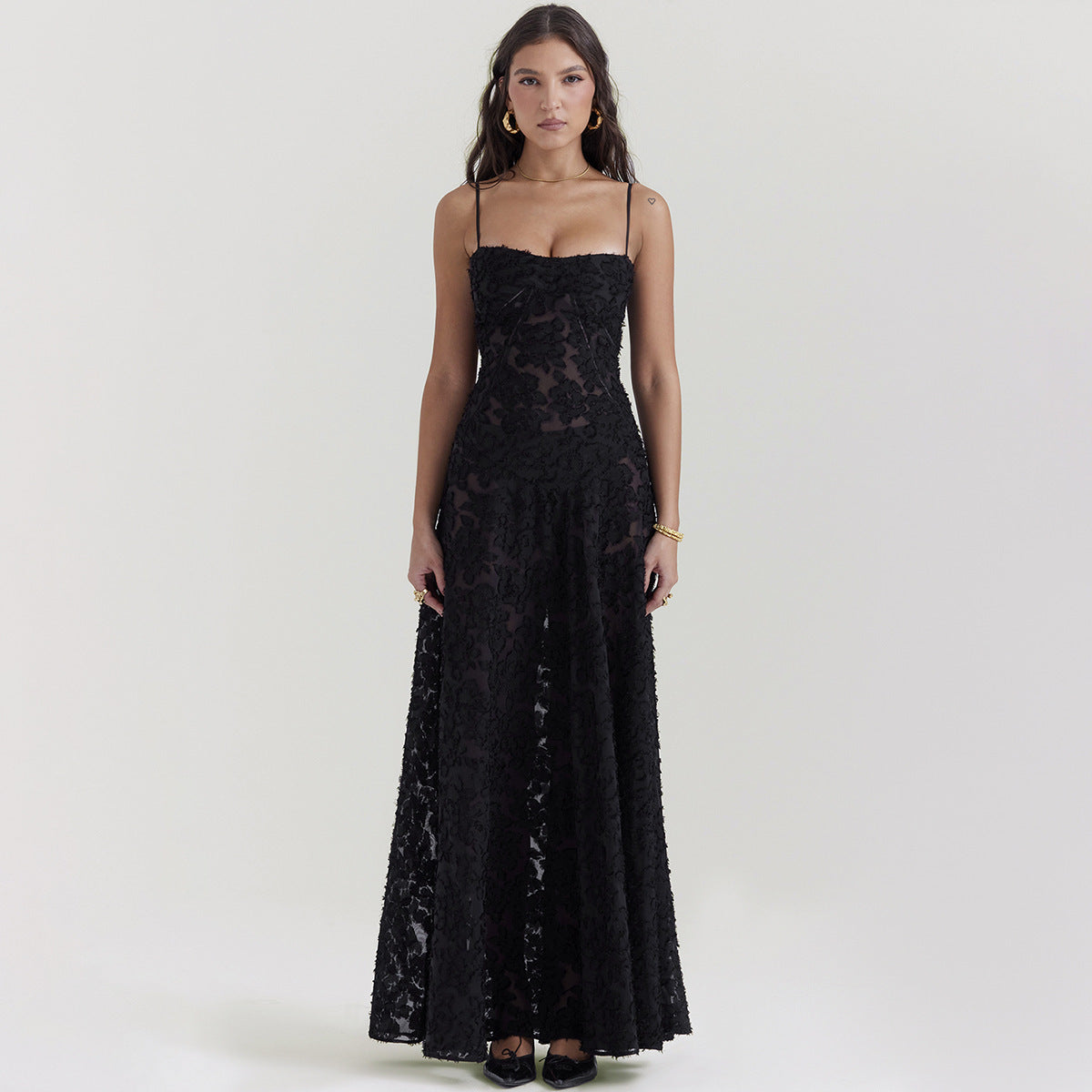 Robe à Dos Lacé - Style Bohème Chic