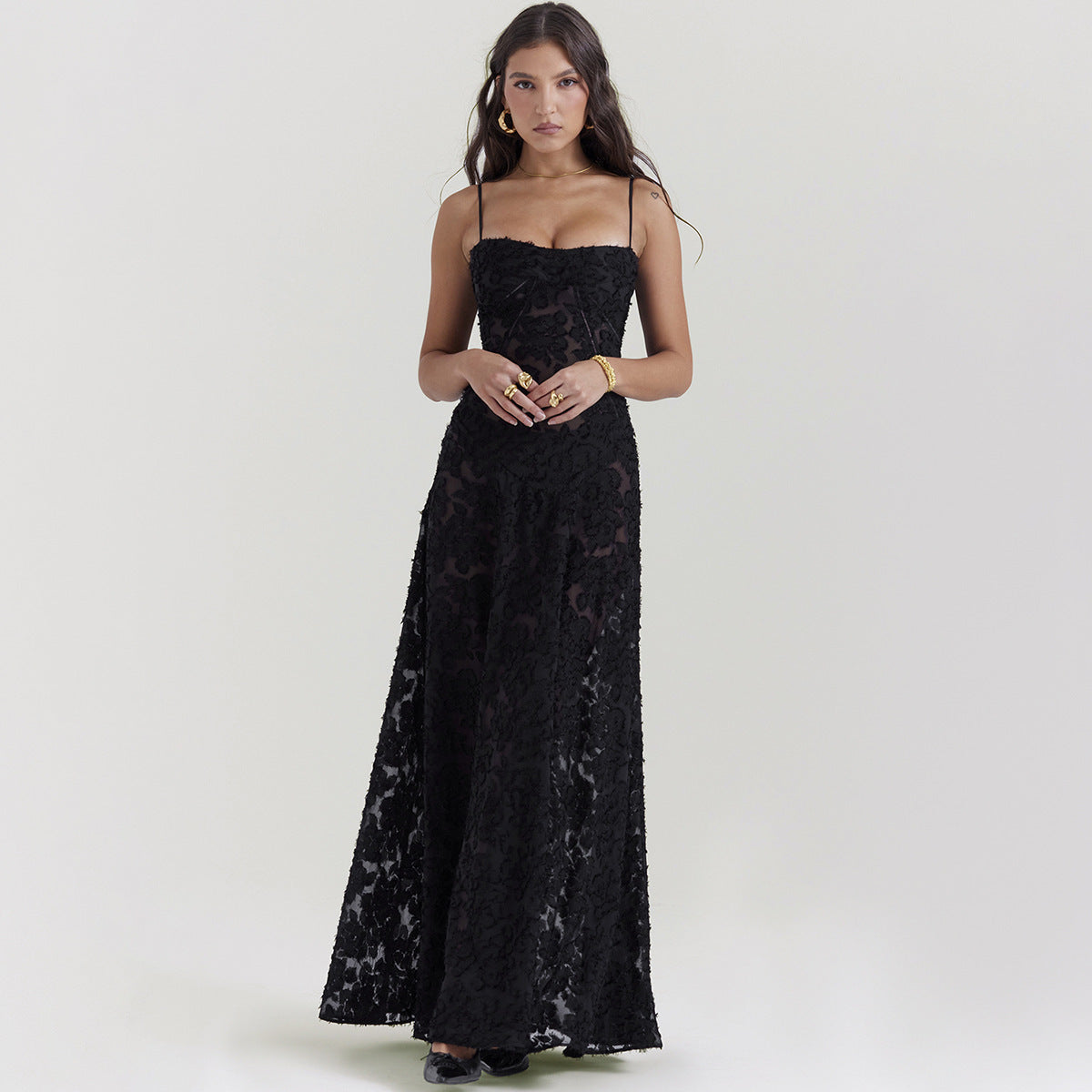 Robe à Dos Lacé - Style Bohème Chic