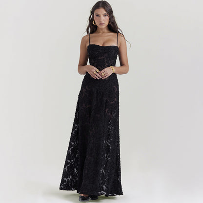 Robe à Dos Lacé - Style Bohème Chic