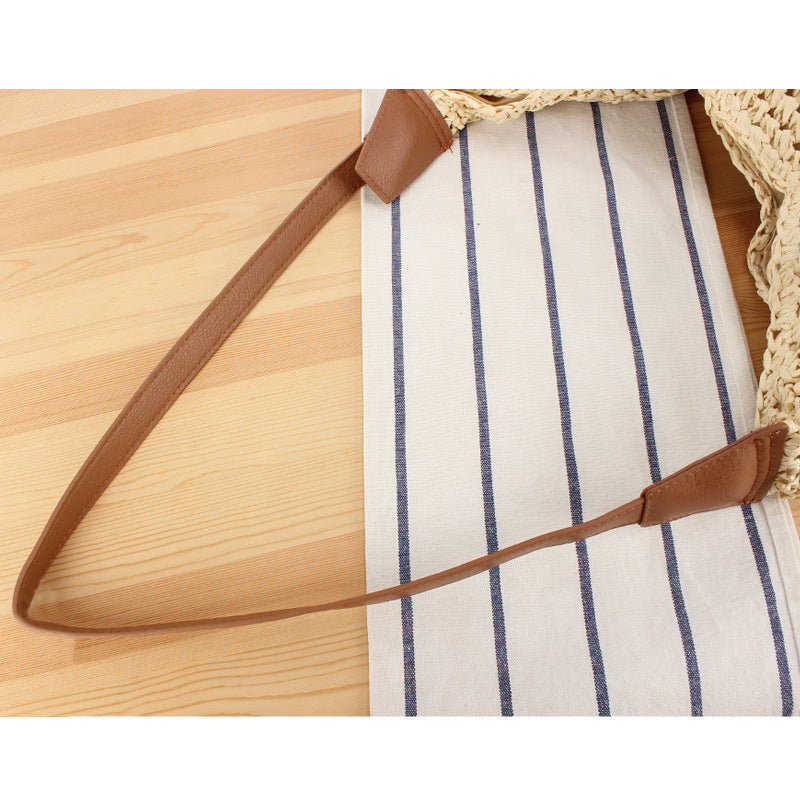 Sac cabas paille porté epaule