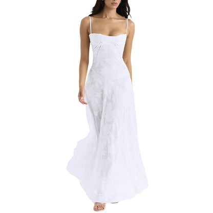 Robe à Dos Lacé - Style Bohème Chic