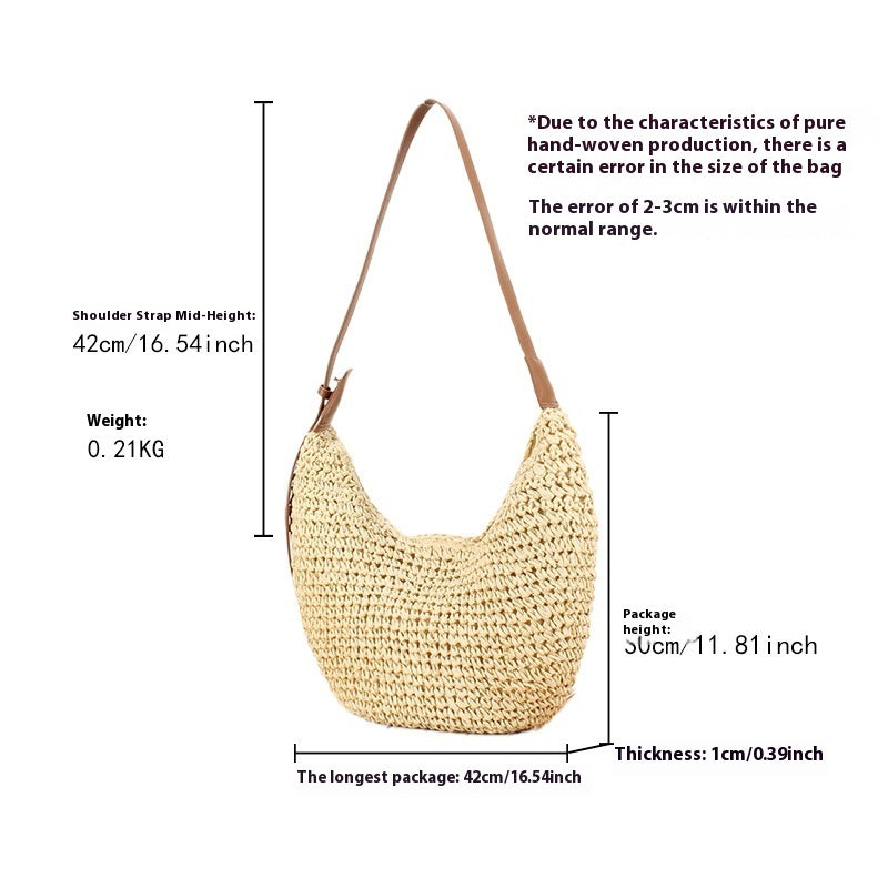 Sac cabas paille porté epaule