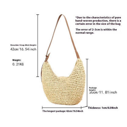 Sac cabas paille porté epaule