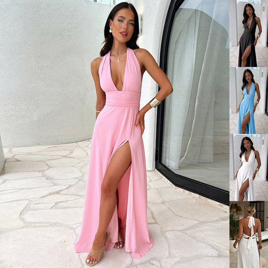 Robe Échancrée Élégante - Robe Femme Décolletée Chic et sexy à Dos Nu