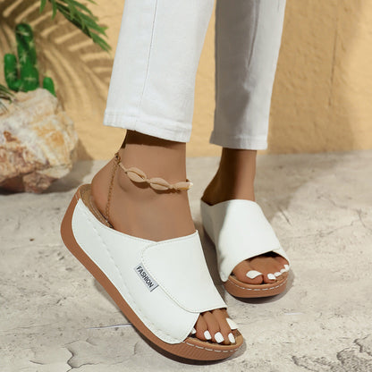 Mules Femme Confortables avec Soutien de la Voûte Plantaire – Sandales Compensées Éléguantes et Respirantes - VoltÉlan