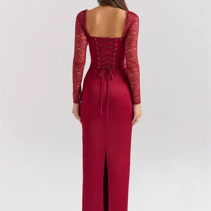 Robe Dentelle Rouge