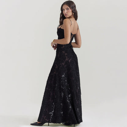 Robe à Dos Lacé - Style Bohème Chic