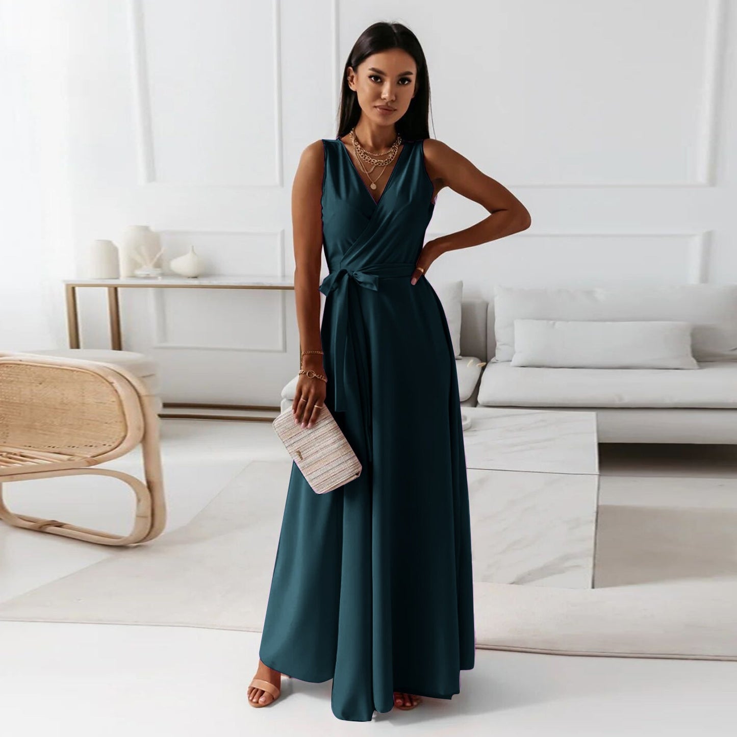 La Robe Longue Élégante qui Redessine Votre Silhouette - VoltÉlan